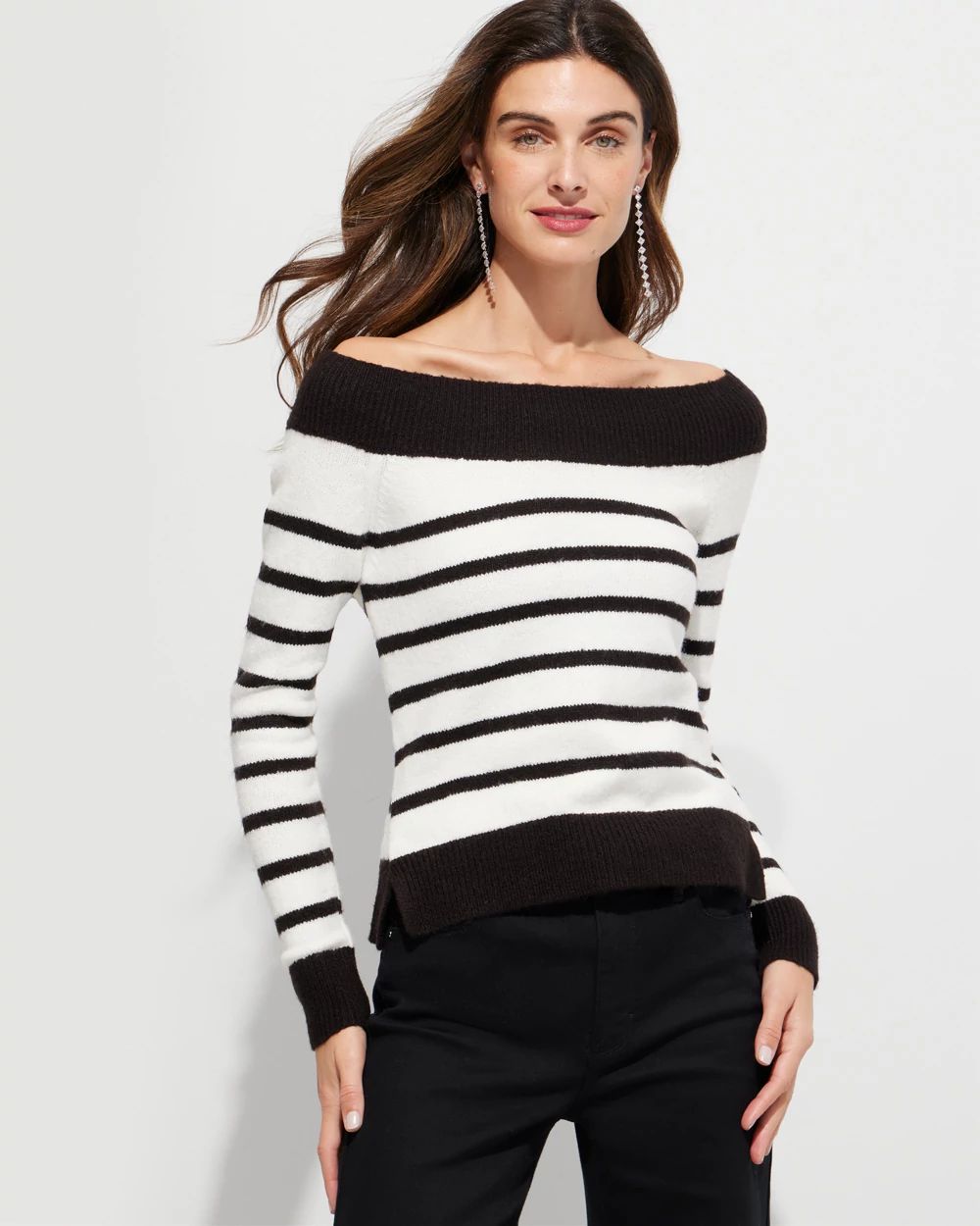 Outlet WHBM Long Sleeve At-The-Shoulder Pullover