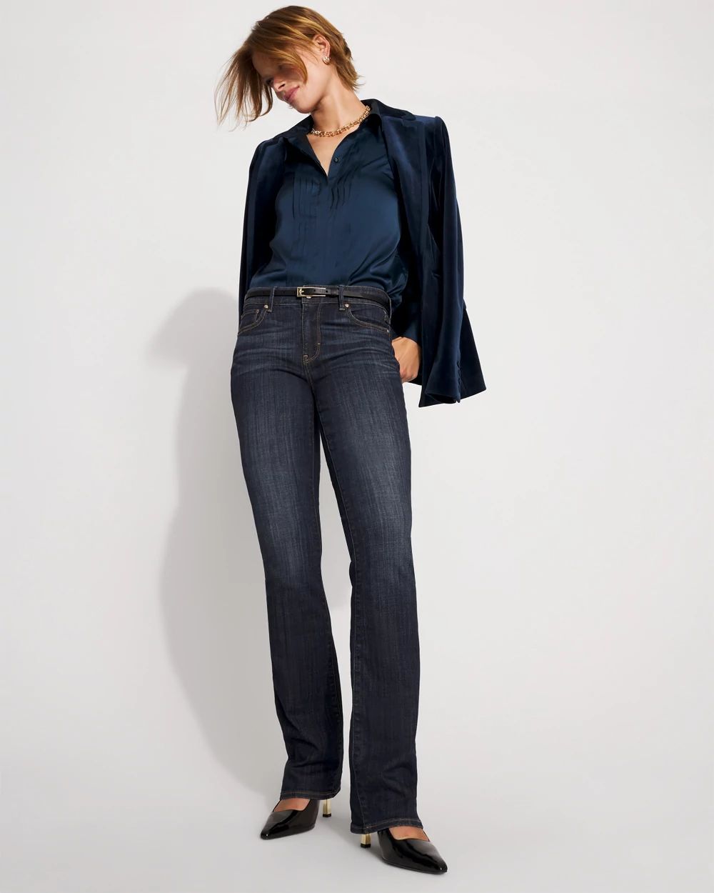 Mid-Rise Bootcut Jeans