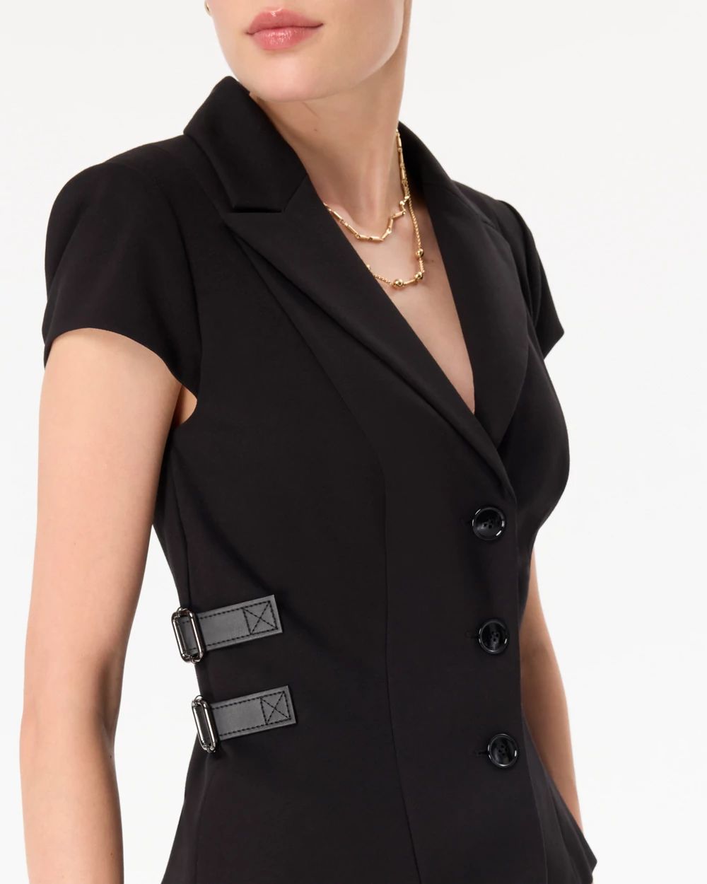 Ponte Short Sleeve Blazer click to view larger image.