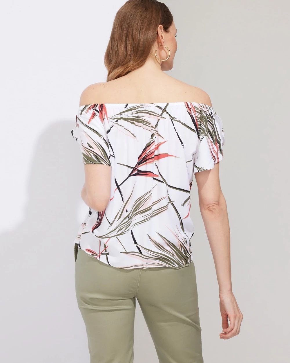 Outlet WHBM Off-The-Shoulder Tulip-Sleeve Blouse