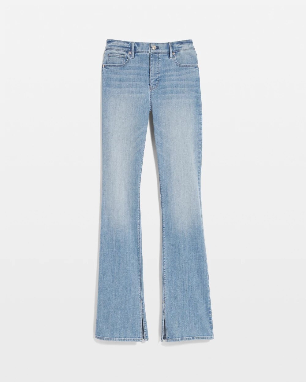 High-Rise Slit Hem Bootcut Jean