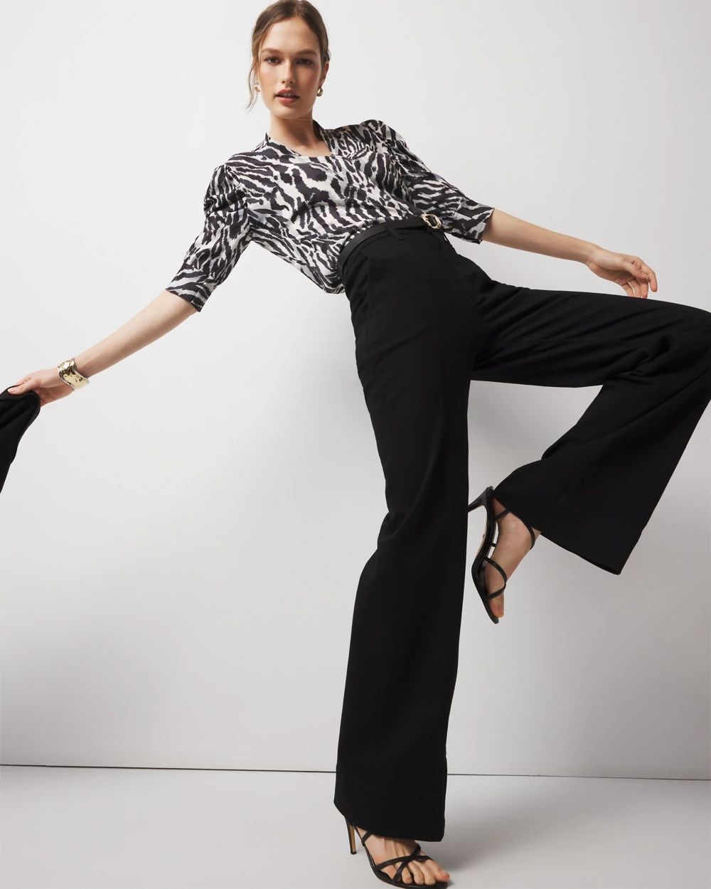 Extra High Rise Wide Leg Trouser Jeans click to view larger image.