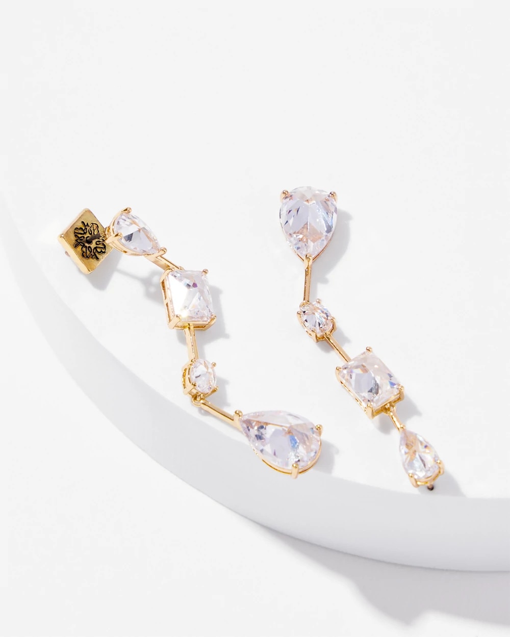 Crystal Station Linear Earrings - image 3