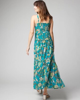 V-Neck Mesh Maxi Dress