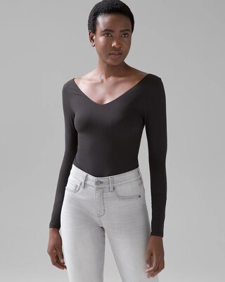 WHBM® FORME Long-Sleeve Dual Neck Tee