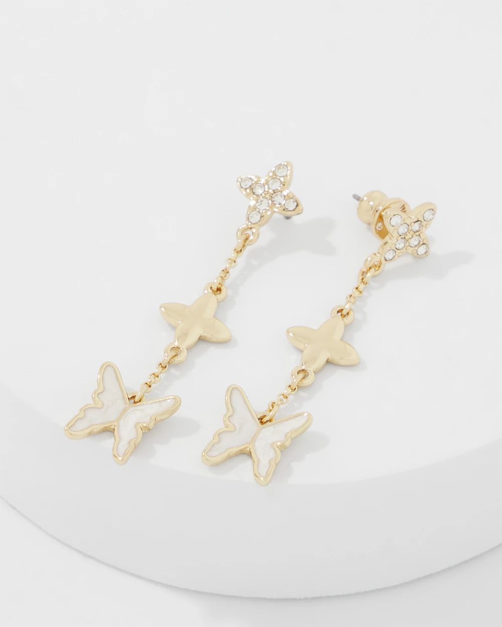 Butterfly Linear Earrings click to view larger image.