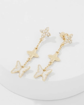 Butterfly Linear Earrings click to view larger image.