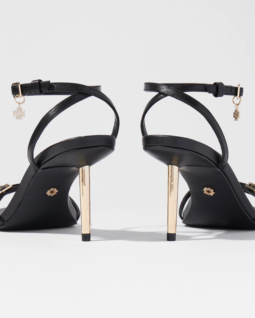 White House Black Strappy Studded Sandals White House Black Market