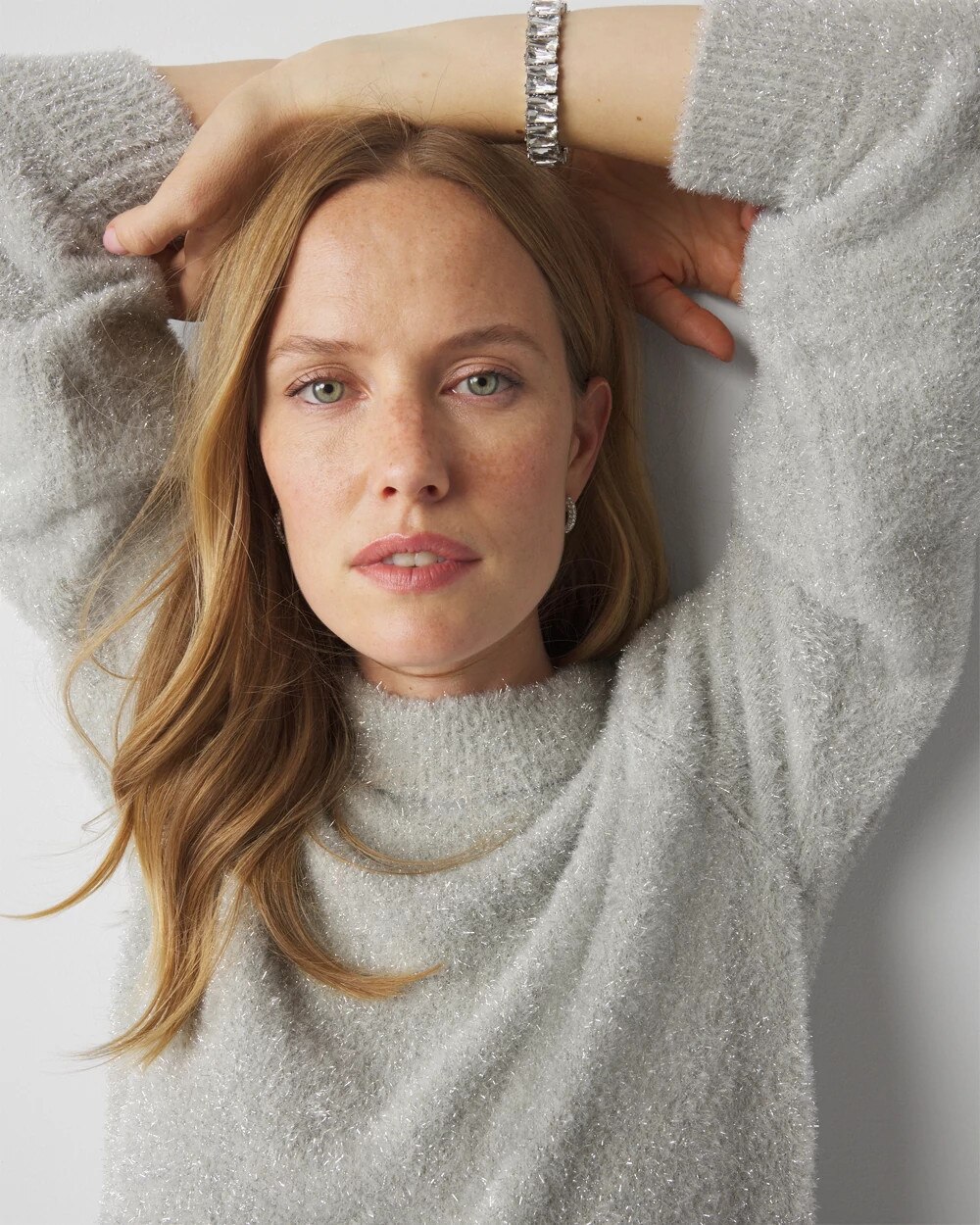 Tinsel Trim Sweater - image 3