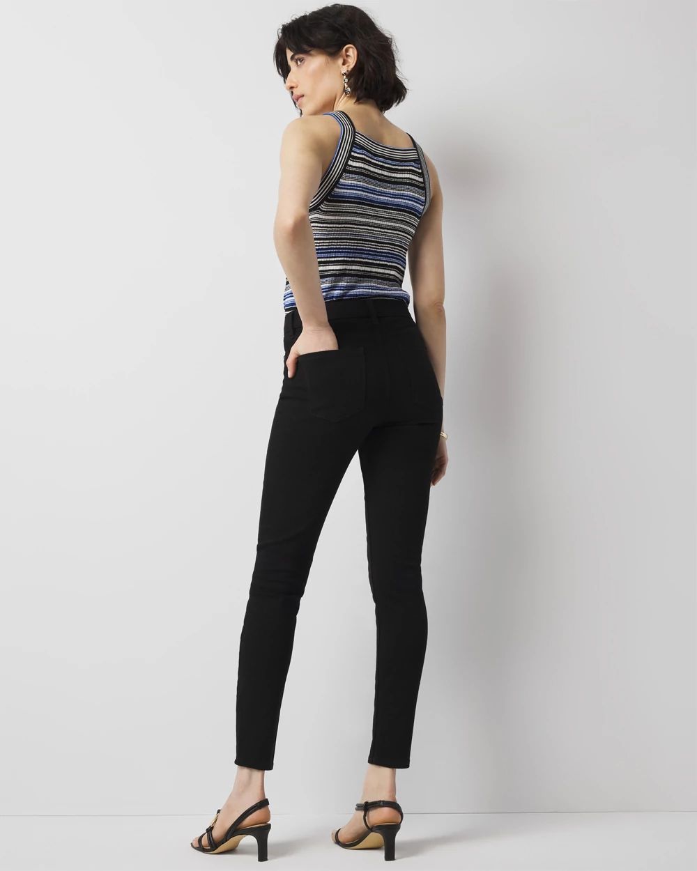 High-Rise Black Skinny Jeans