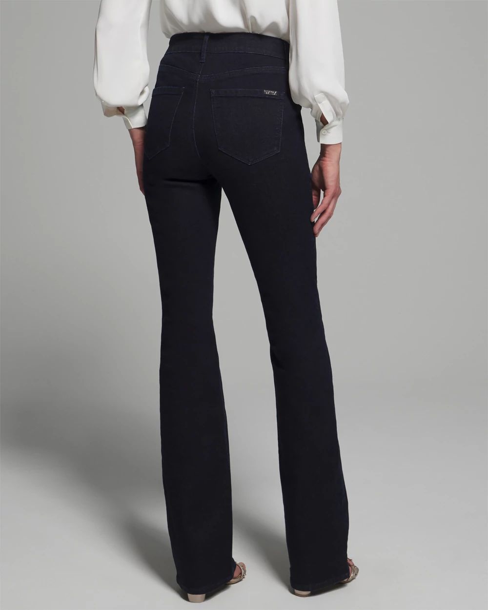 Outlet WHBM High Rise Cargo Skinny Flare Jean click to view larger image.