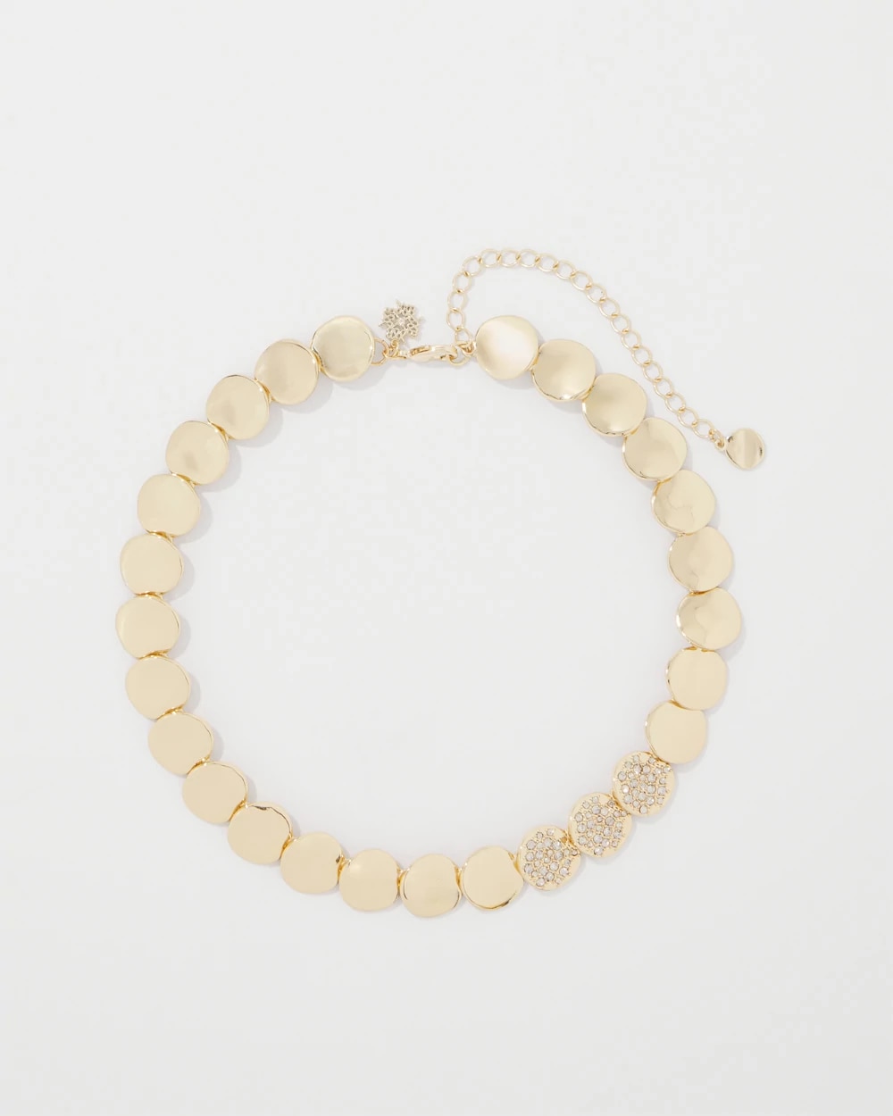 Pave Discs Short Necklace