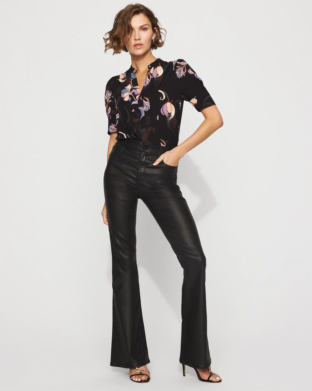 Coated Flare Jean