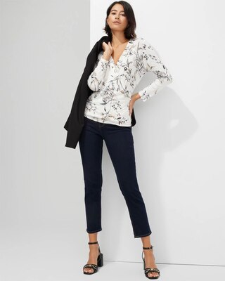 Outlet WHBM Surplice 3/4-Sleeve Tee