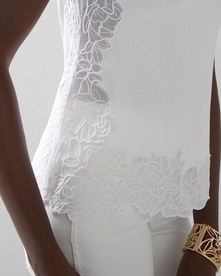 Embroidered Lace Tee