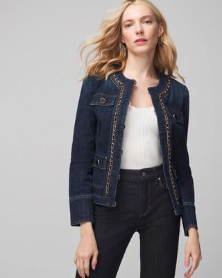 WHBM® Stylist Denim Chain Jacket