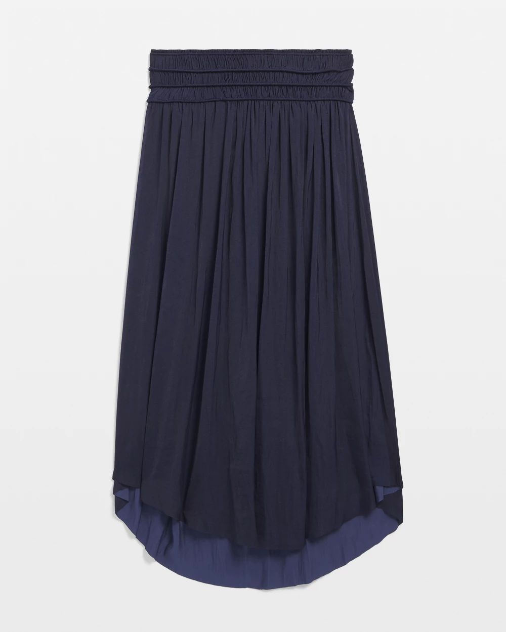 Smocked Midi Skirt