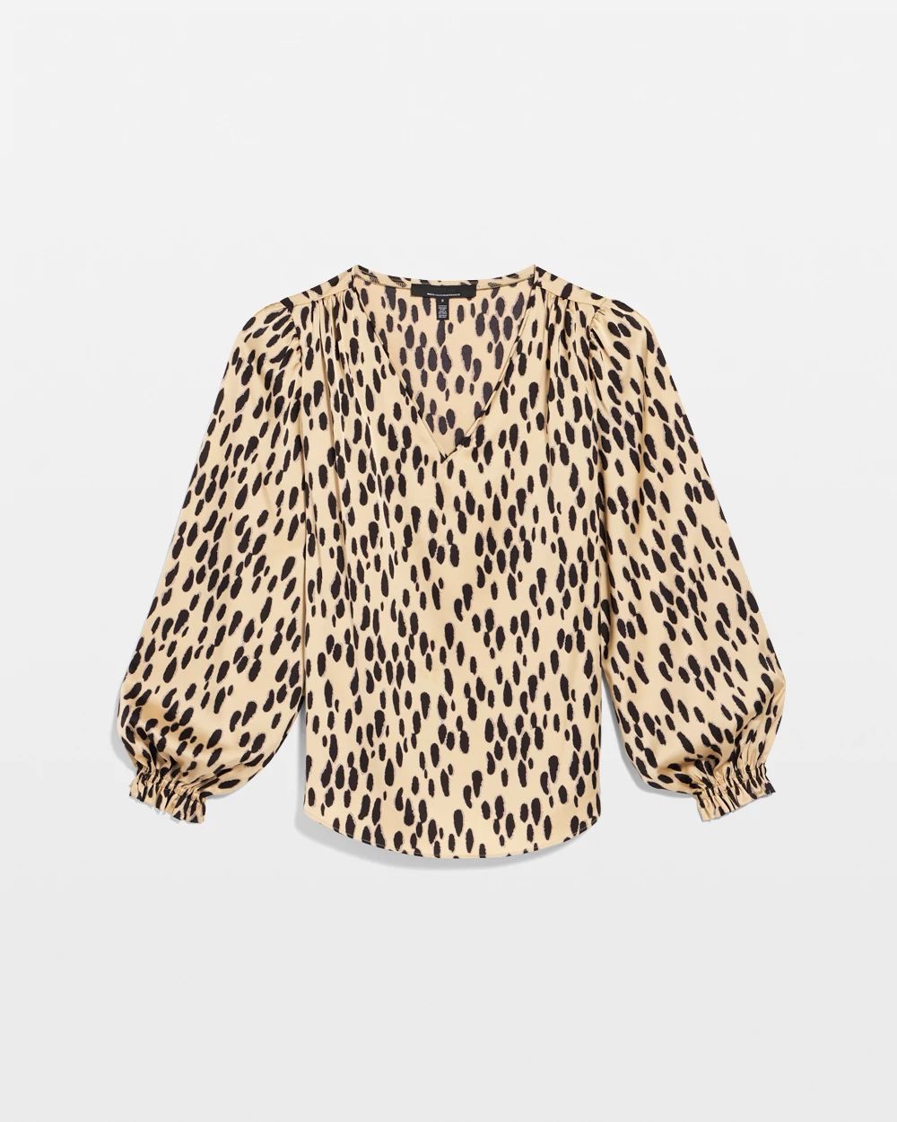 Ruffle Cuff Satin Blouse click to view larger image.