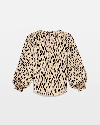 Ruffle Cuff Satin Blouse click to view larger image.