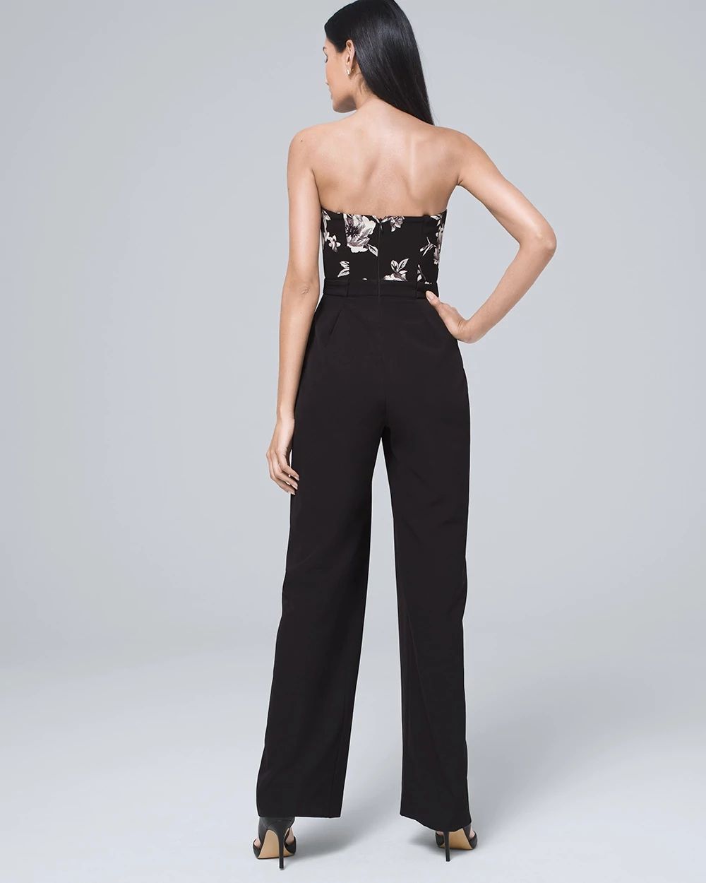 Convertible Floral-Bodice Jumpsuit