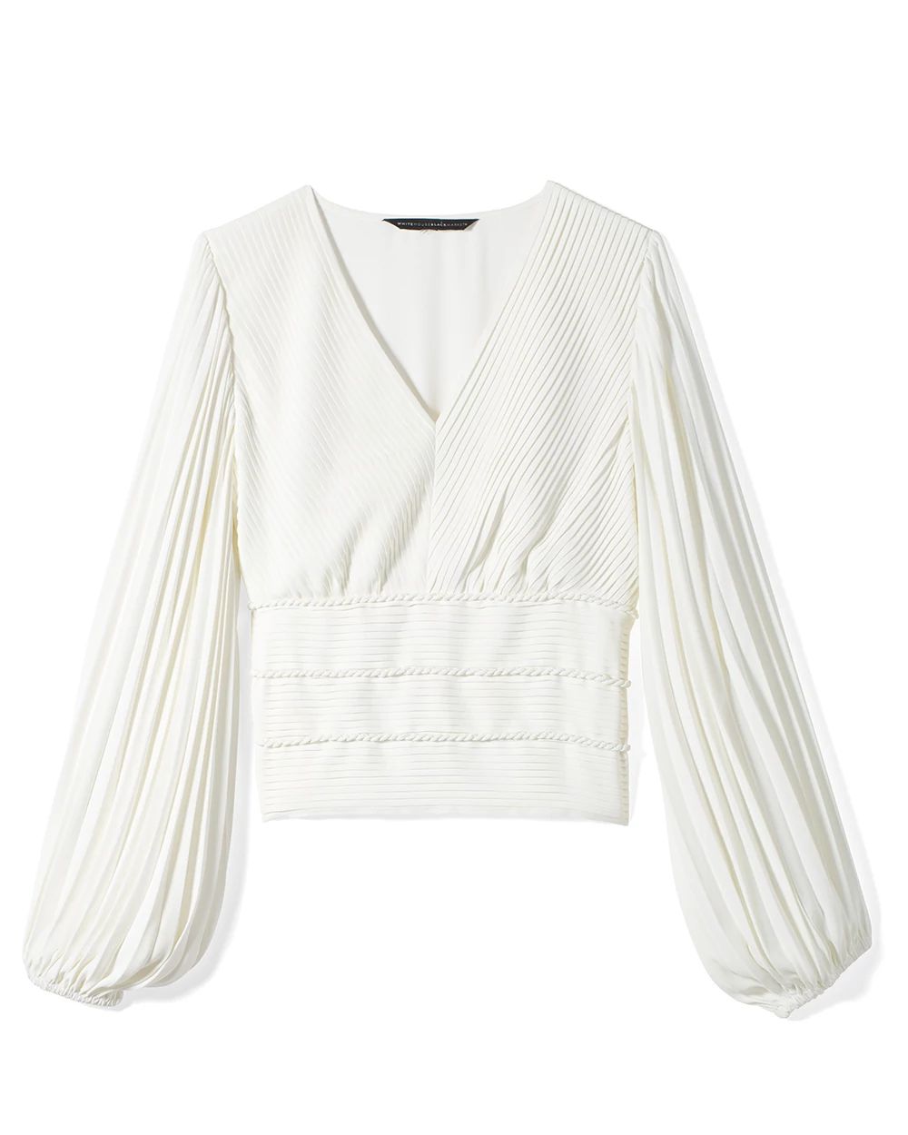 Pintucked Banded Bottom Blouse