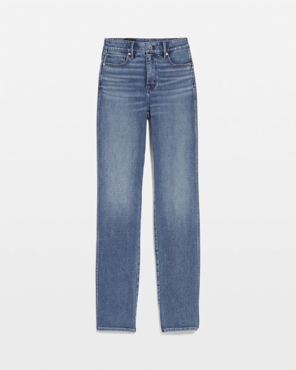 High-Rise Full Straight Jeans