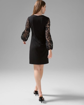 Lace Sleeve Shift Dress click to view larger image.