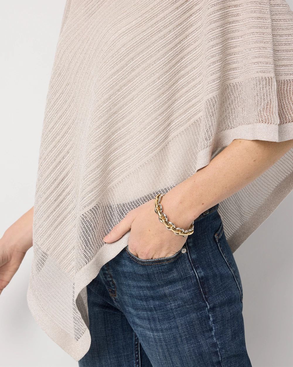 Metallic Asymmetrical Poncho click to view larger image.