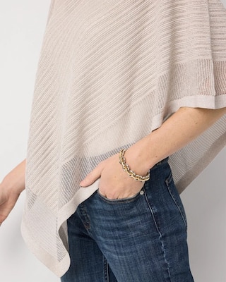 Metallic Asymmetrical Poncho click to view larger image.