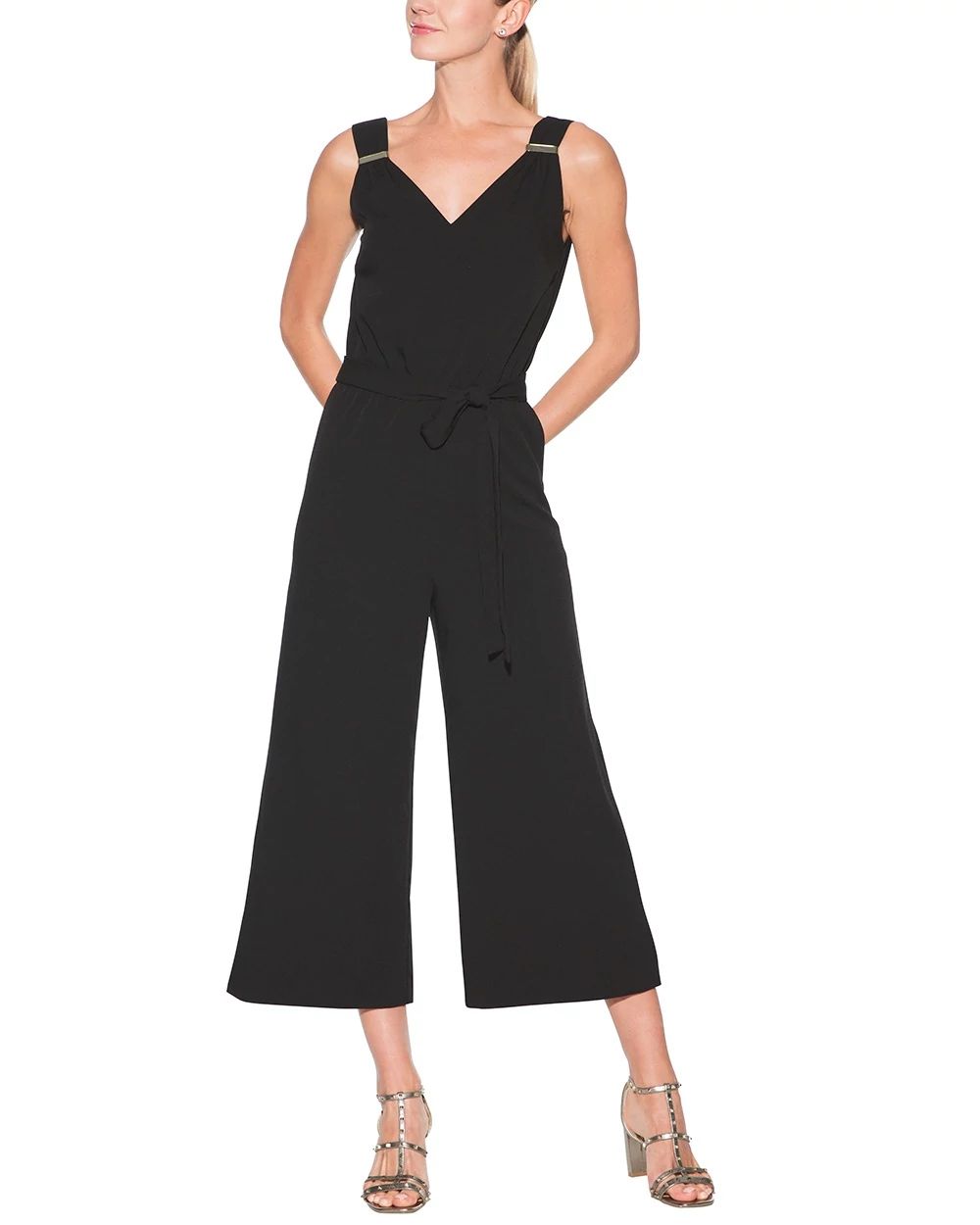 Outlet WHBM Sleeveless-Detail Crop Jumpsuit