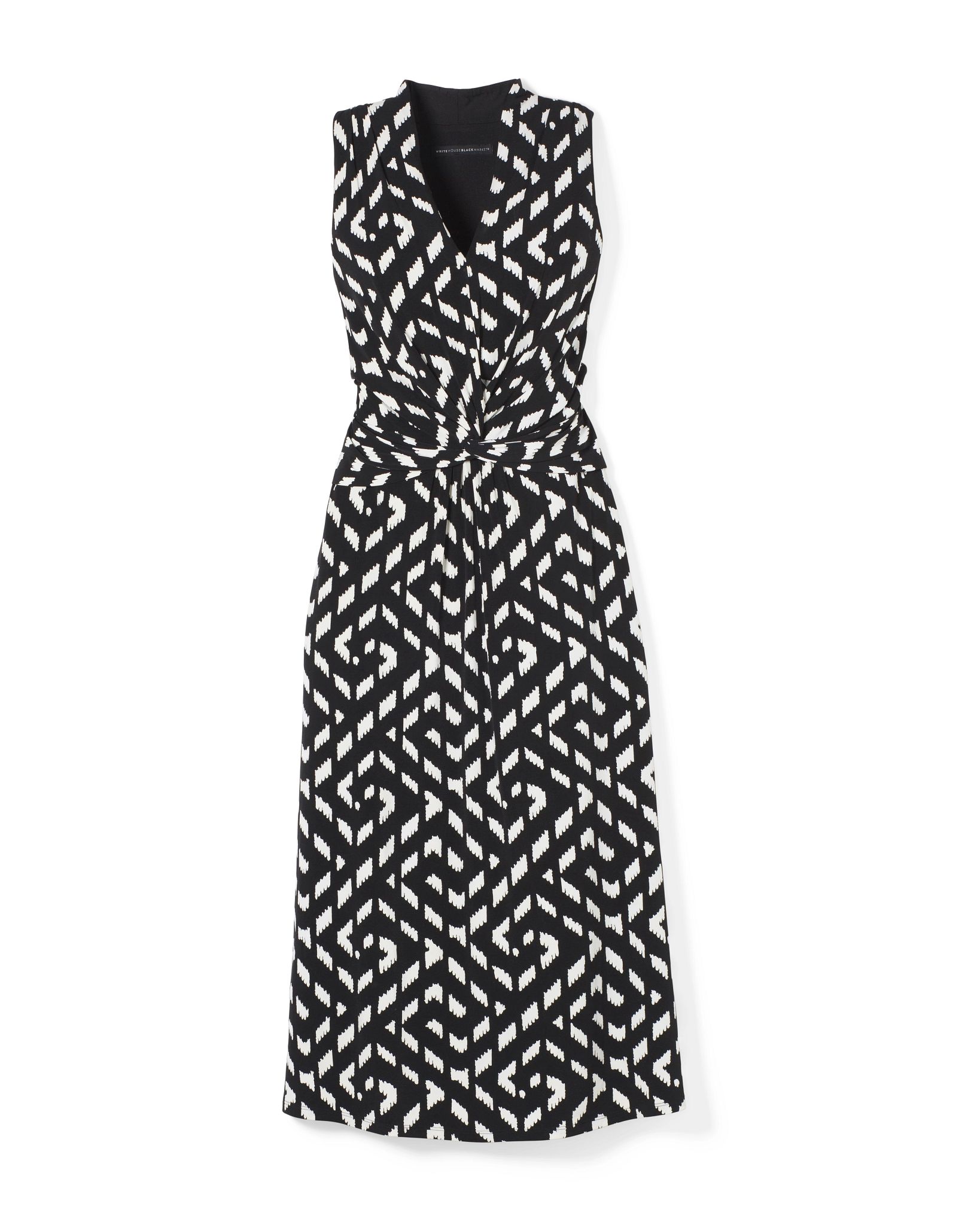 Sleeveless Matte Jersey Twist Front Dress