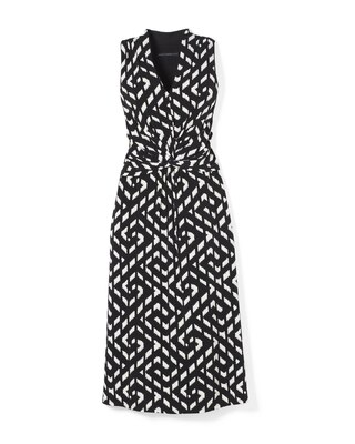 Sleeveless Matte Jersey Twist Front Dress