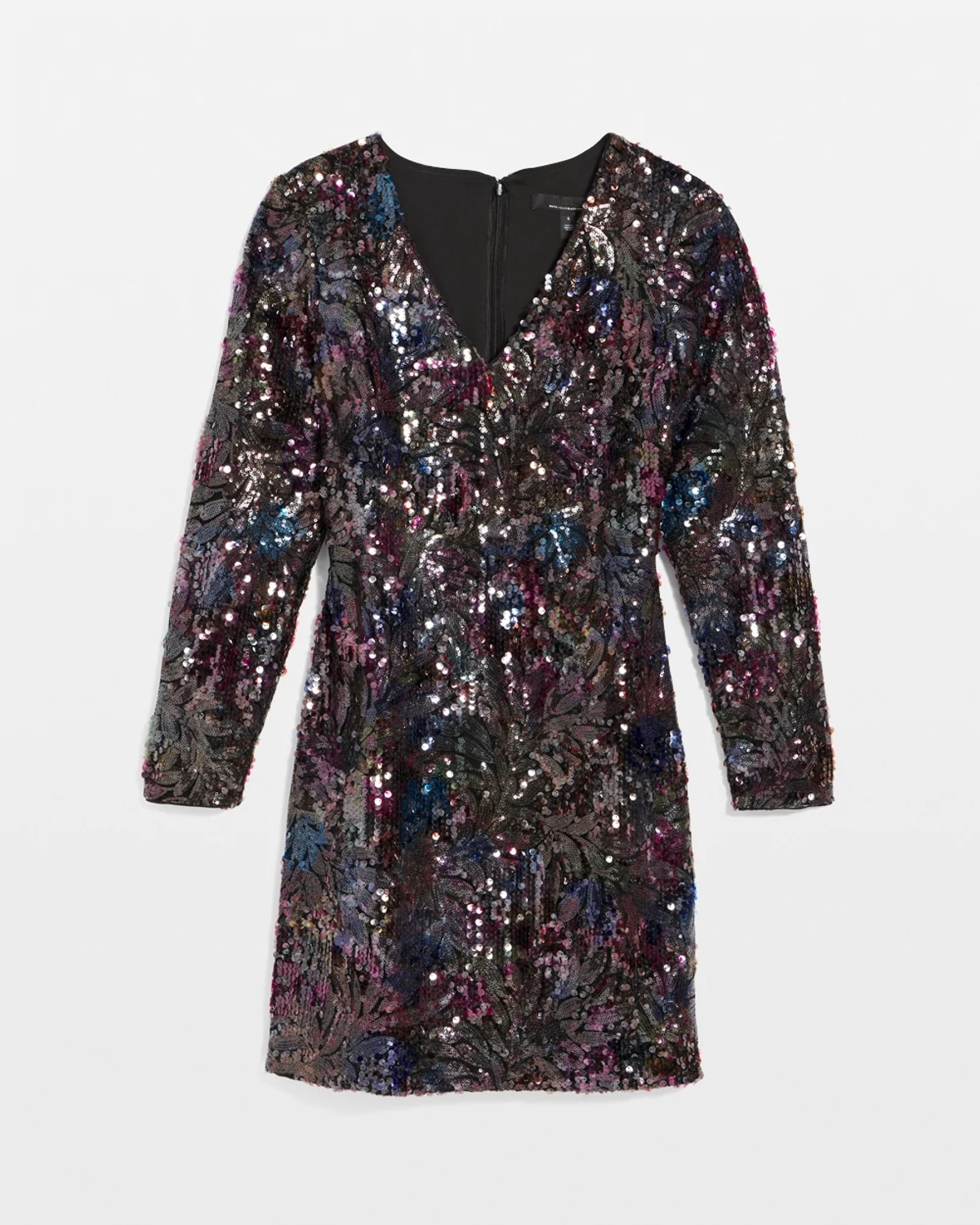White House Black Market Sequin Sheath Dress Size 8 | In Black