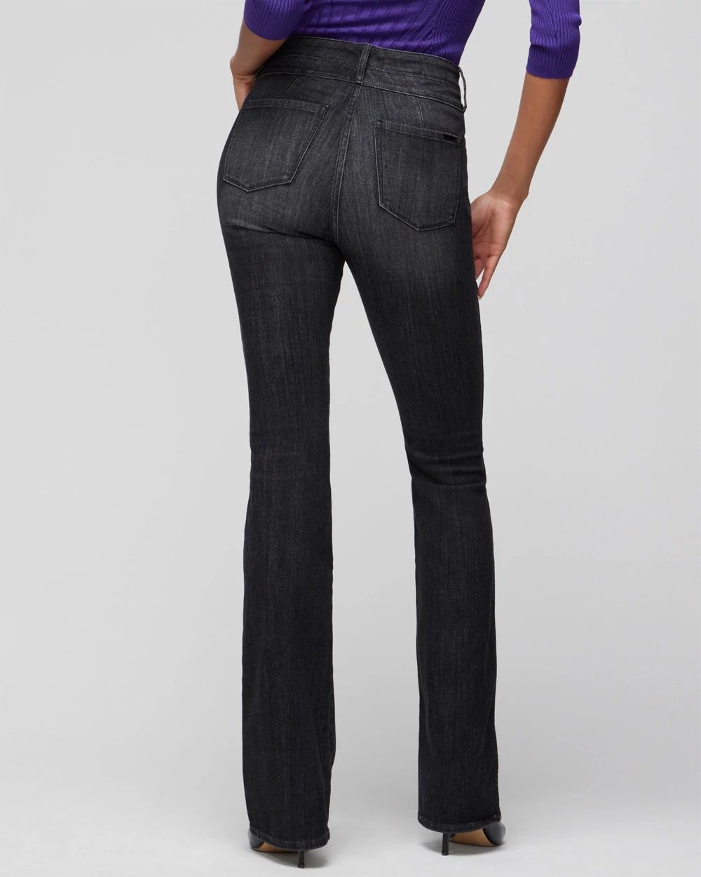 Extra-High Rise Pintuck Skinny Flare Jeans