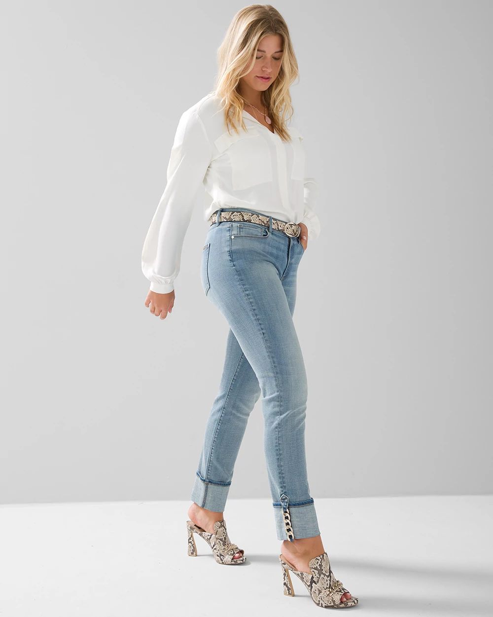 Mid-Rise Everyday Soft Denim™ Slim Chain Cuff Jeans