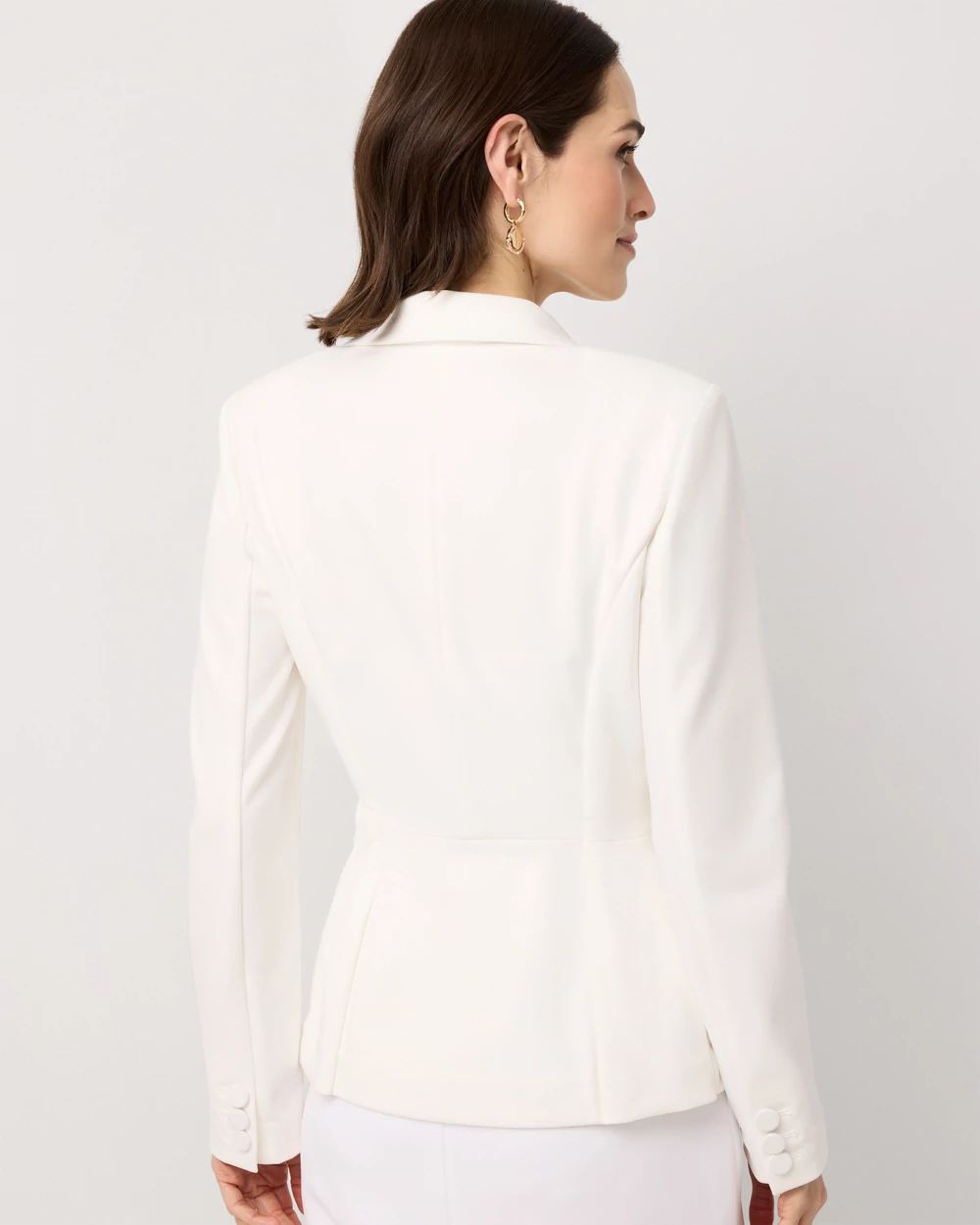 Petite Knit Crepe Blazer