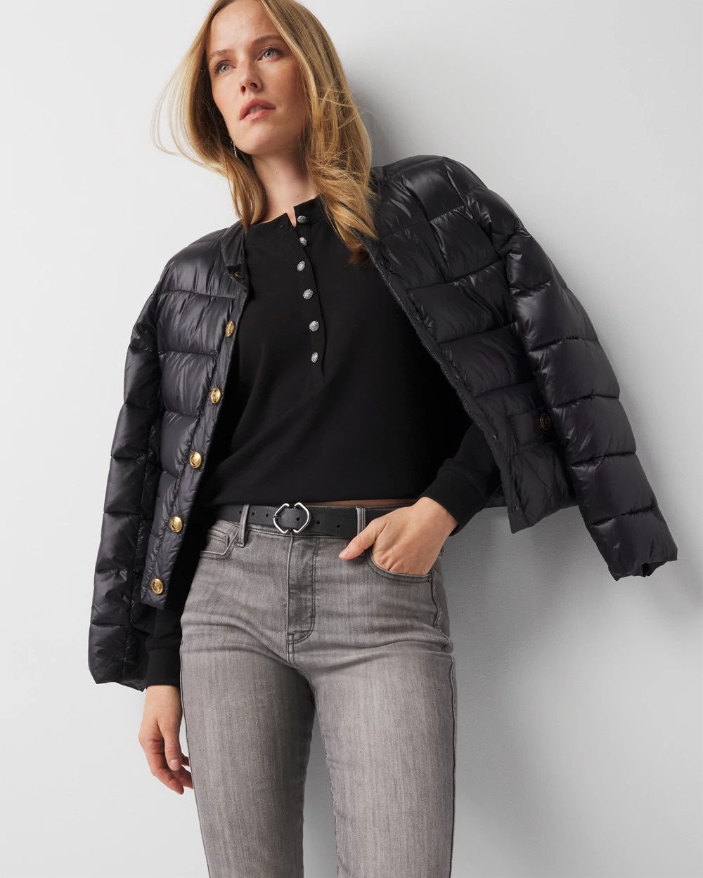 Puff Sleeve Henley Top