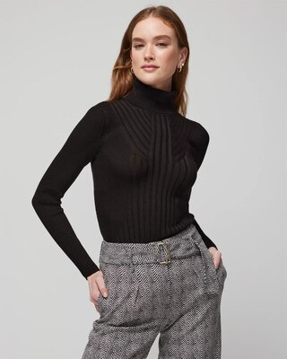 Long-Sleeve Ribbed Turtleneck
