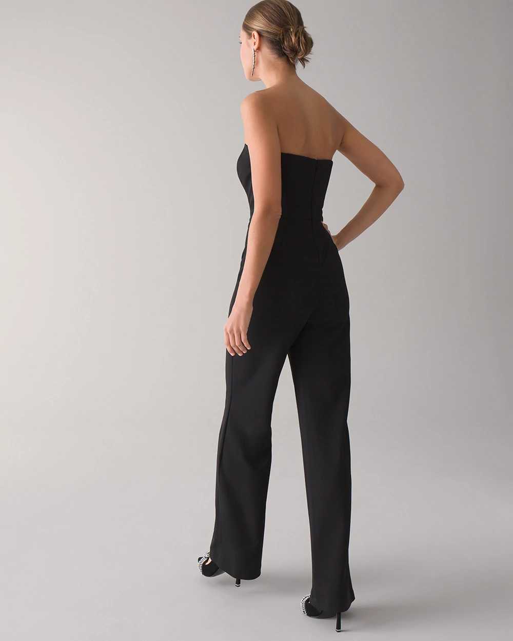 Petite Strapless Colorblock Jumpsuit click to view larger image.