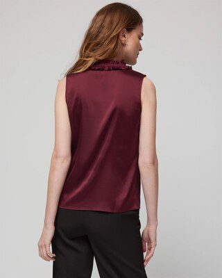 Satin Ruched Neck Shell