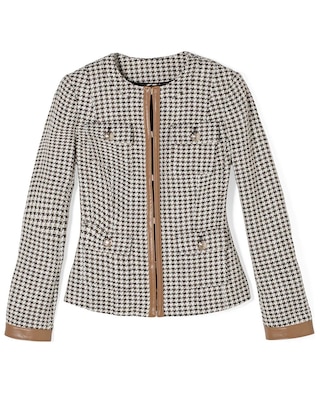 WHBM® Stylist Houndstooth Jacket click to view larger image.