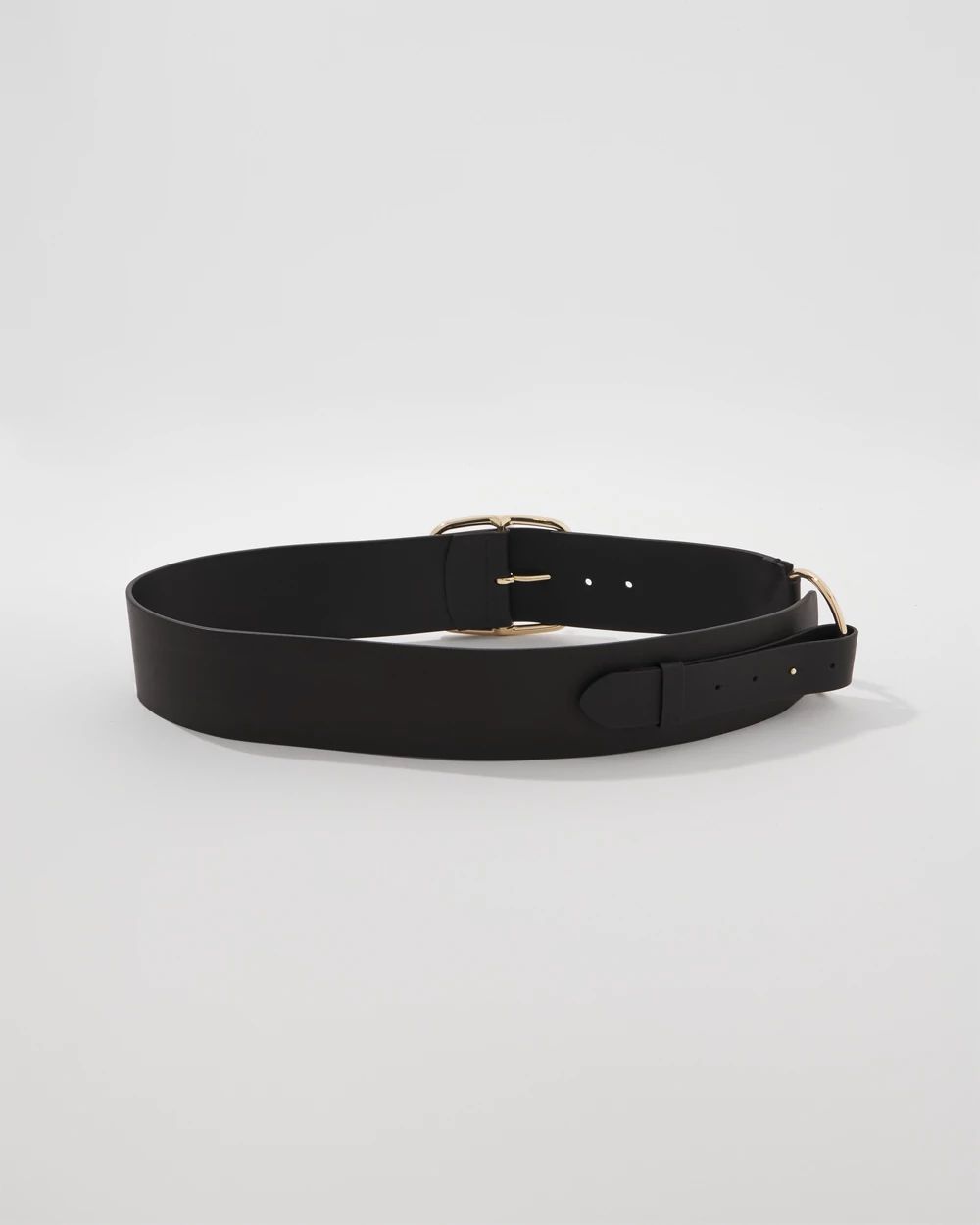 Faux Leather Low-Waist Wide Belt