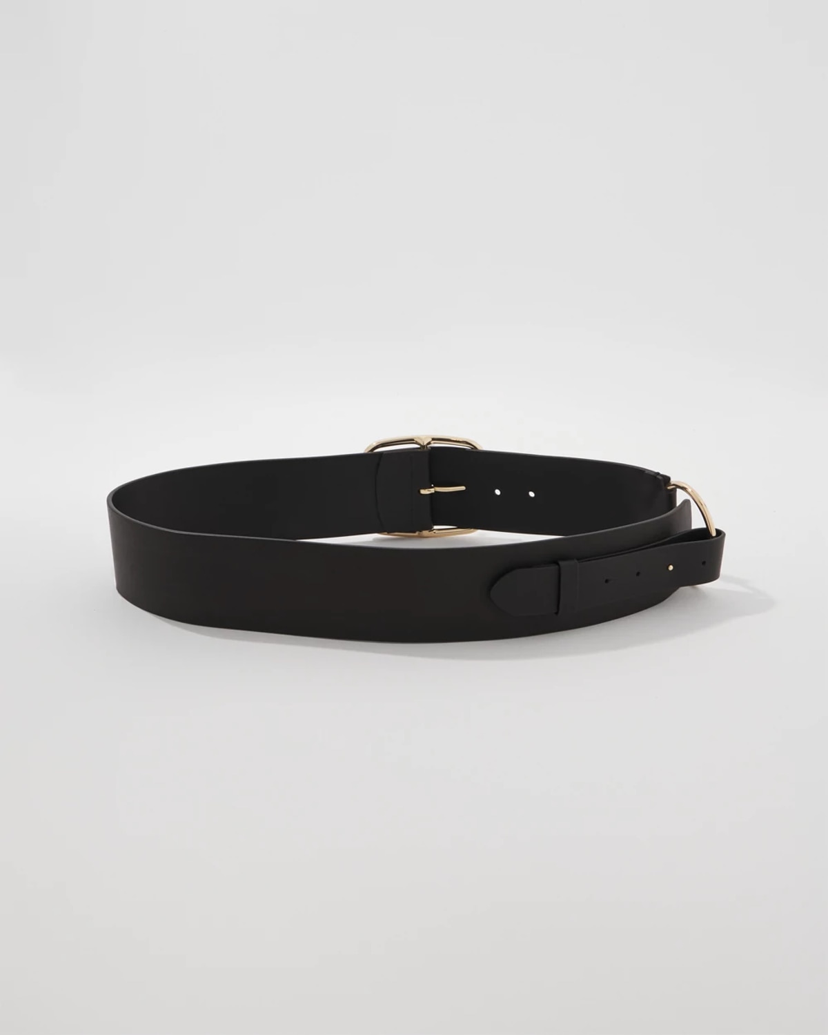 White House Black Market Faux Leather Low-waist Wide Belt In Black