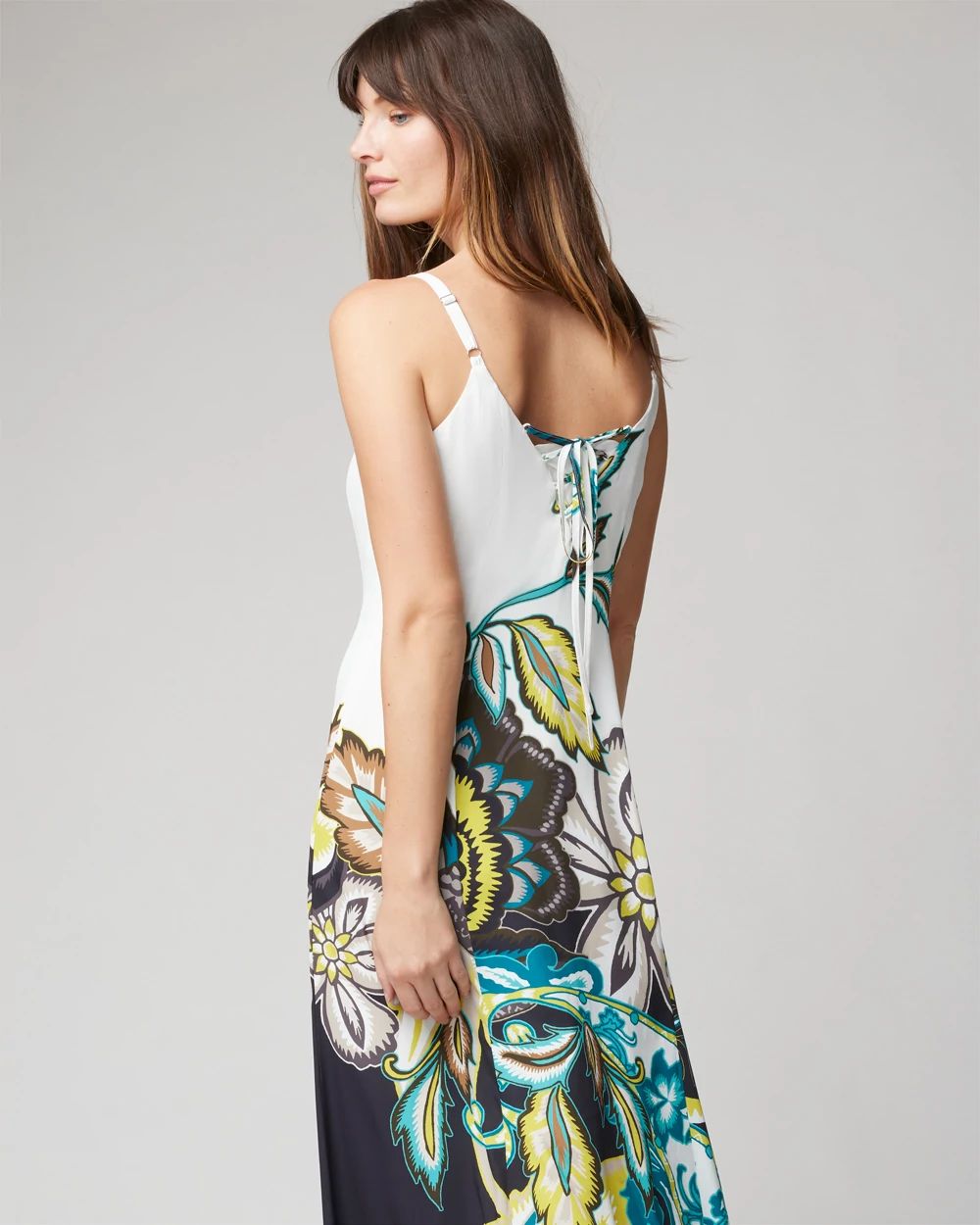 Lace-Up Back Maxi Dress