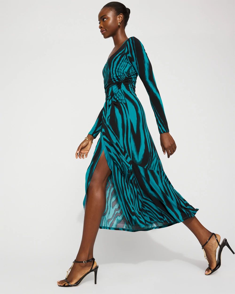 Tie-Waist Midi Dress