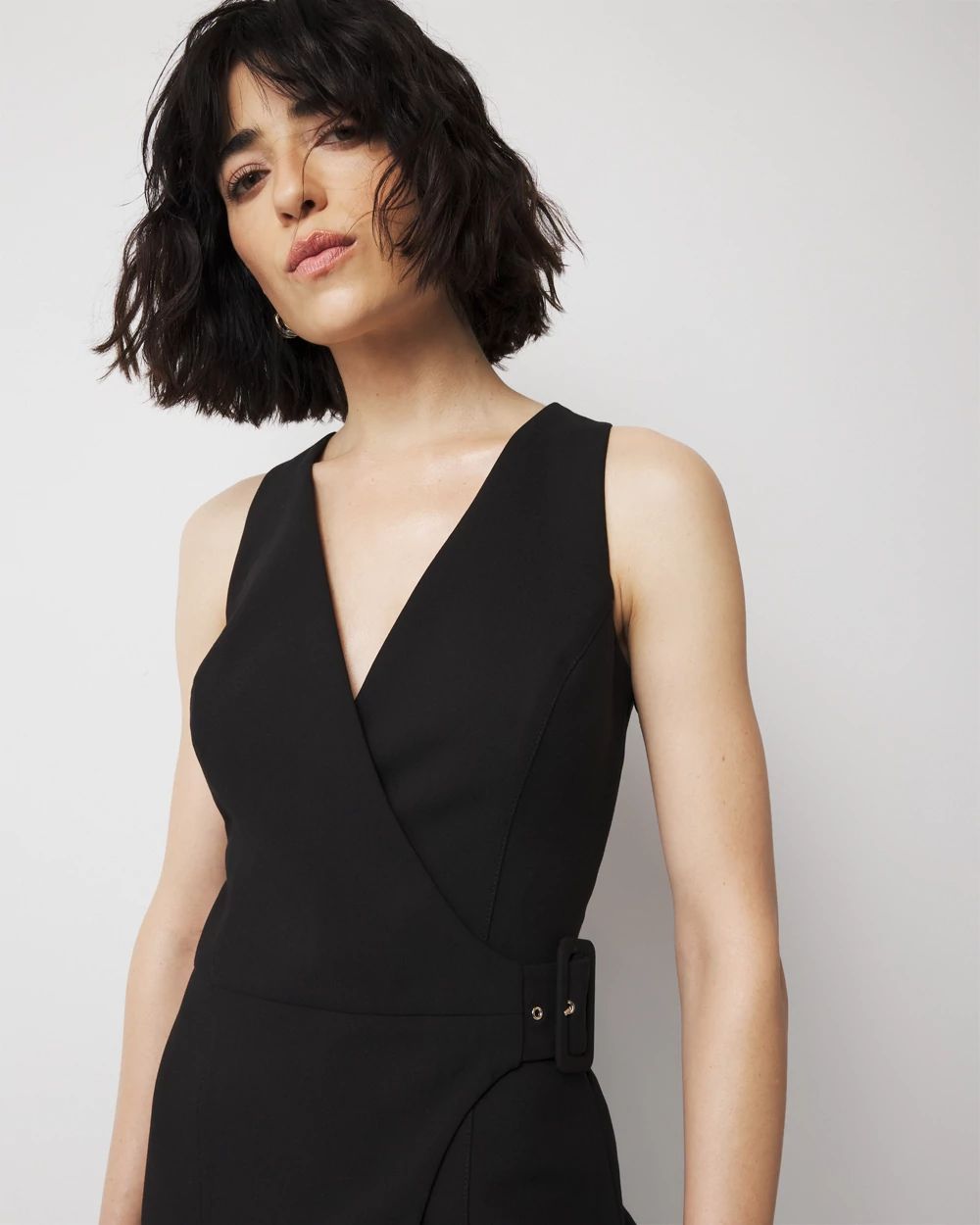 Faux Wrap Sheath Dress