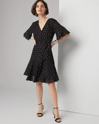 Short Sleeve Fit and Flare Dress click to view larger image.