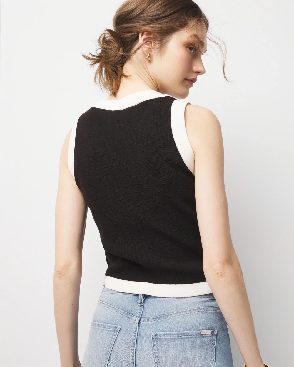 Petite Colorblock Sweater Vest