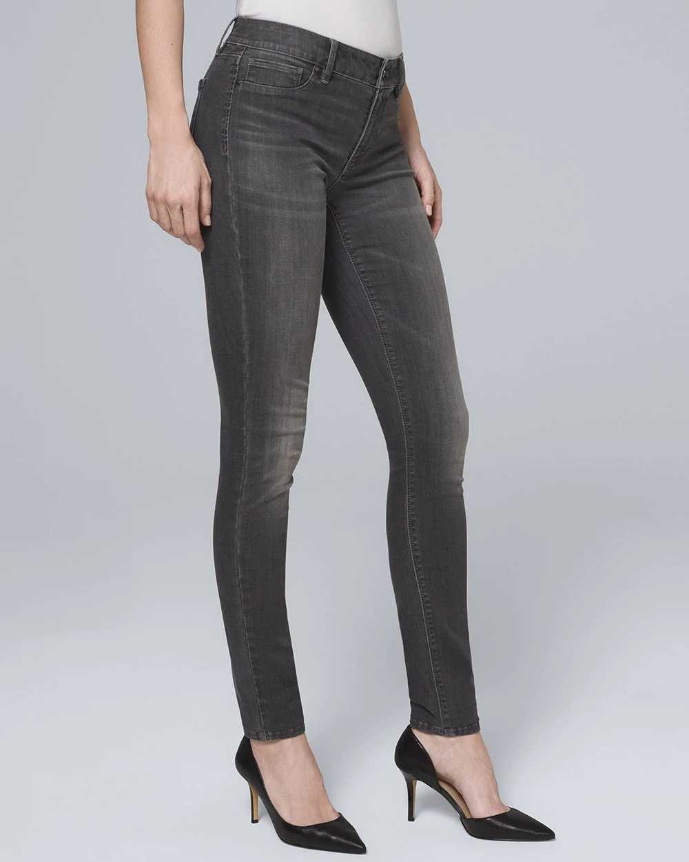 White House Black Market Jeans Womens Small Grey Skinny Denim Jeggings  Stretch