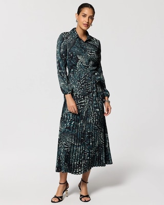 Petite Long Sleeve Maxi Shirt Dress